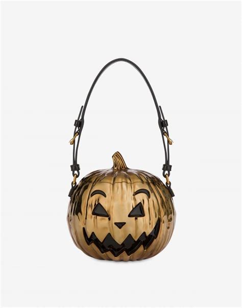 Mini Pumpkin bag in laminated leather 